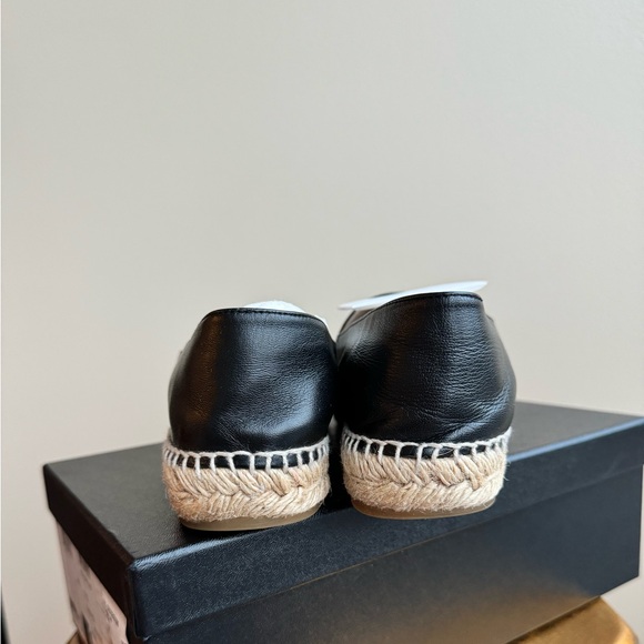 CHANEL Black Lambskin Leather Espadrilles, Size 9-9.5 (Chanel size 40) - Picture 5 of 16